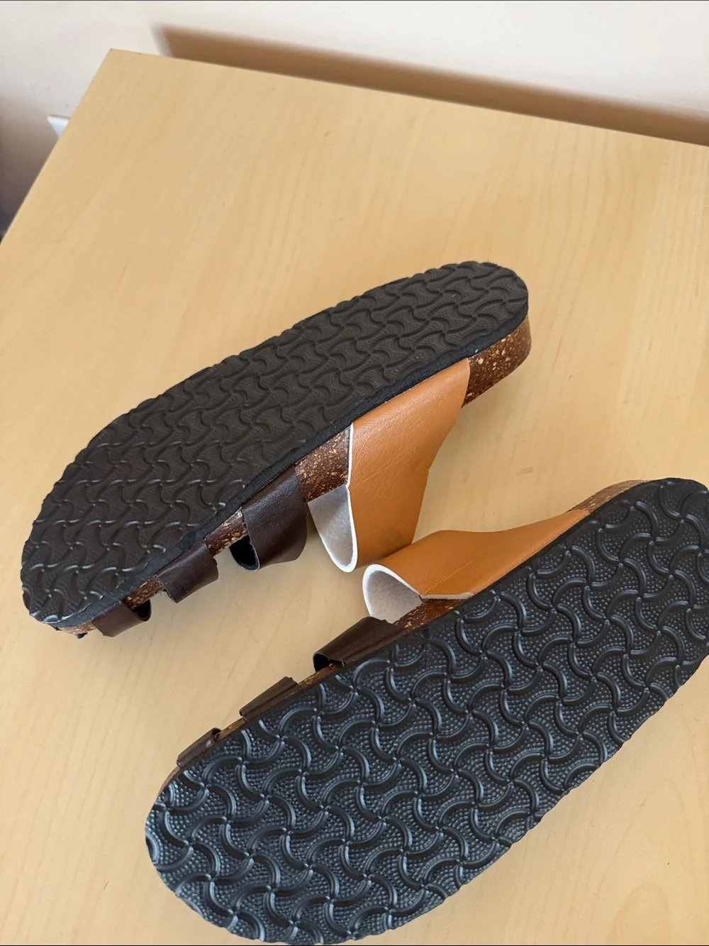 Brown & Tan Men’s Casual Slide Sandals